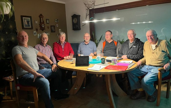 Festausschuss v.l.: Joachim Behnke (1. Vorsitzender), Wilfried Eick, Peter Adler, Hans-Peter Mohrmann, Arne Behrens, Peter Kröger, Dieter Tschorschke