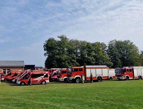 Kreisfeuerwehrbereitschaft Süd aus dem Heidekreis übt in Tostedt